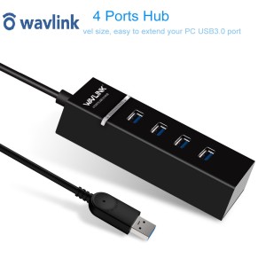 Wavlink 4-Port USB 3.0 Hub, High Speed Data Transfer Rate up to 5Gbps