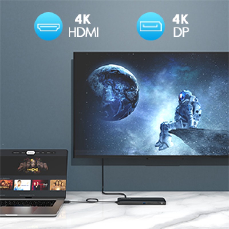 NOVOO USB C Docking Station Triple Display 11 in 1 Dual 4K@60Hz HDMI NOVOO USB C Docking Station Triple Display 11 in 1 Dual 4K@60Hz HDMI