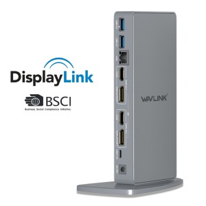 Wavlink USB C Vertical Aluminum Ultra 5K Dual 4K HD Multiple Display Universal Docking Station