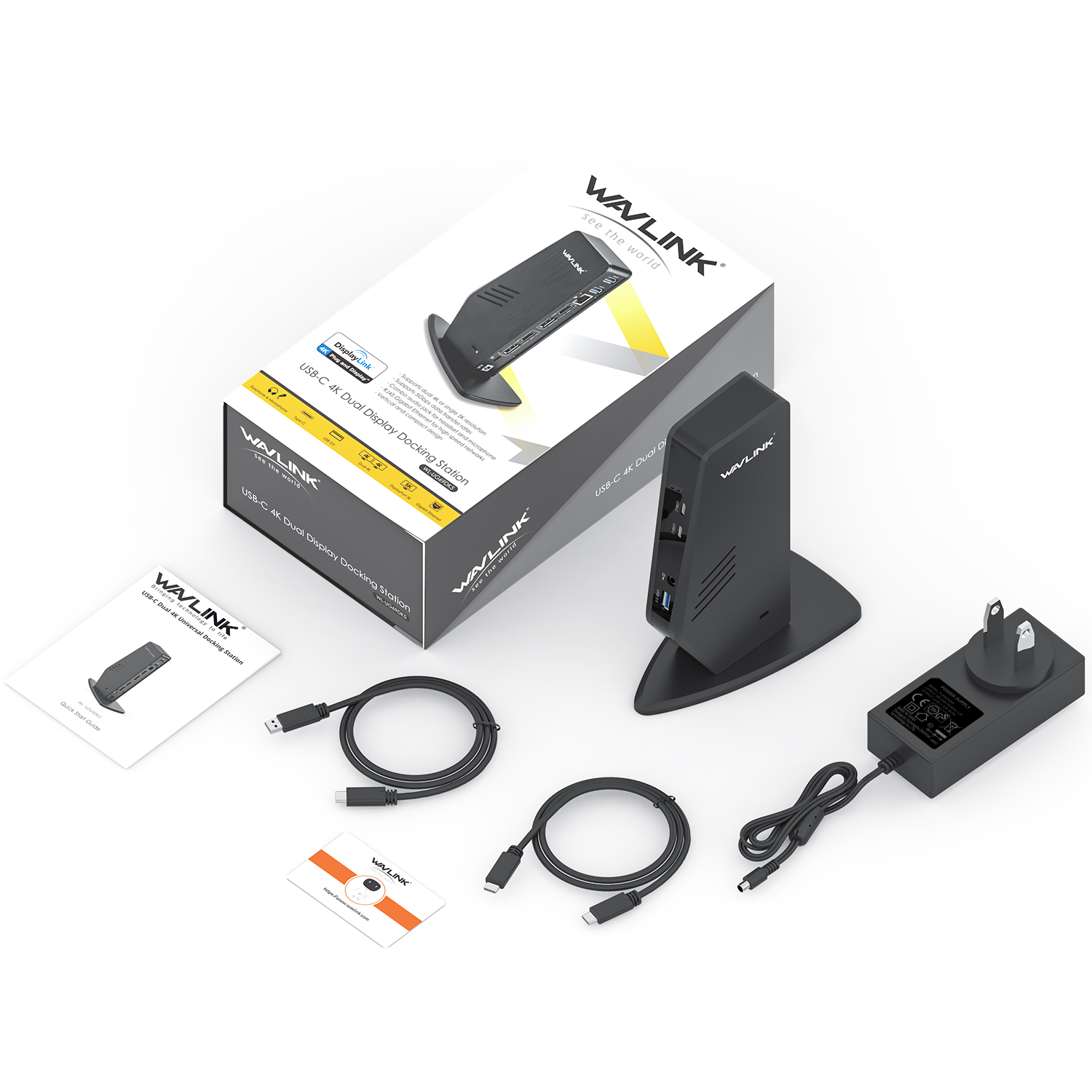 USB-C Dual 4K USB-C/A Docking Station with Dual 4K@60Hz&Single 5K